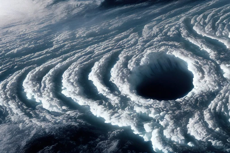hurricane from overhead in louisiana
