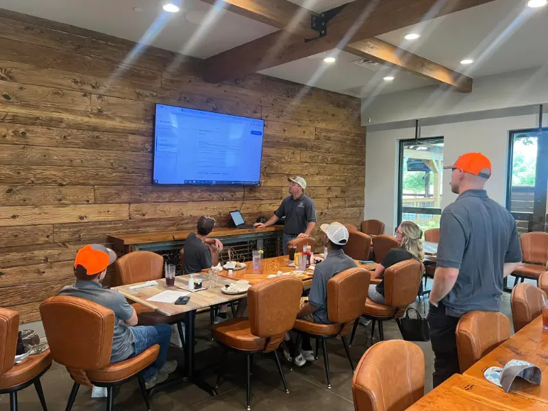 roof rescue team meeting