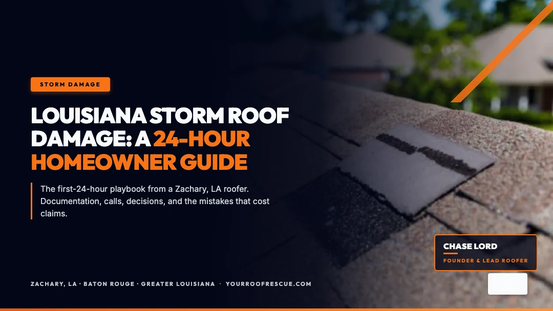 what to do after storm roof damage louisiana 24 hour guide