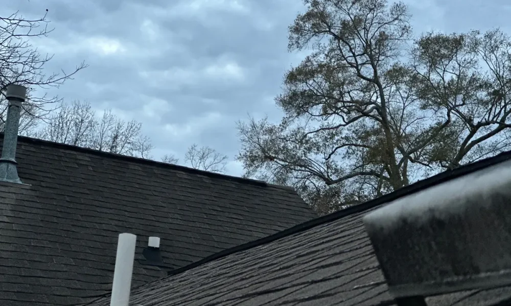 New architectural shingle roof detail in Greenwell Springs, Louisiana, installed by Roof Rescue