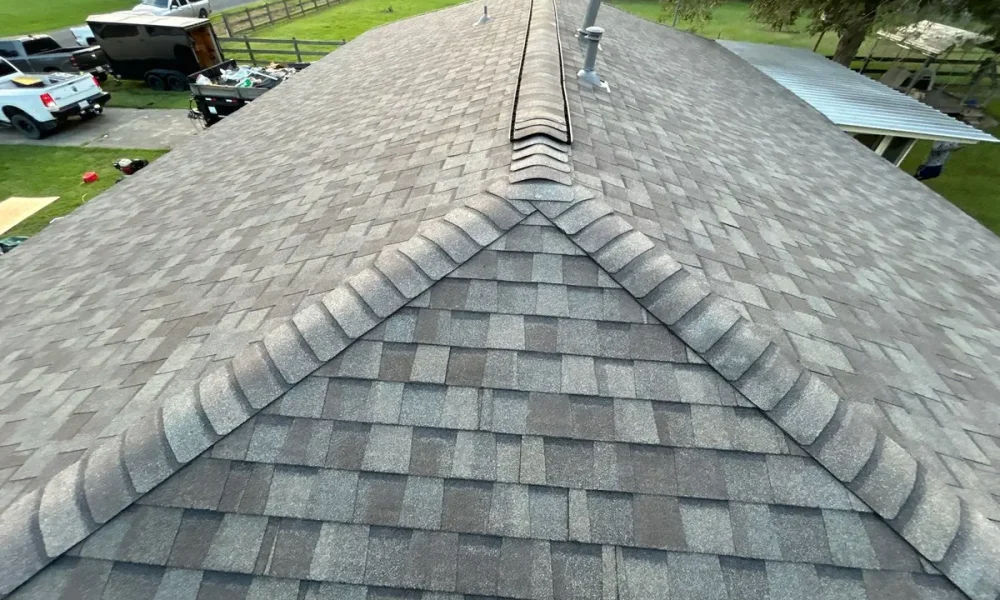 Completed architectural shingle roof in Slaughter, Louisiana, installed by Roof Rescue