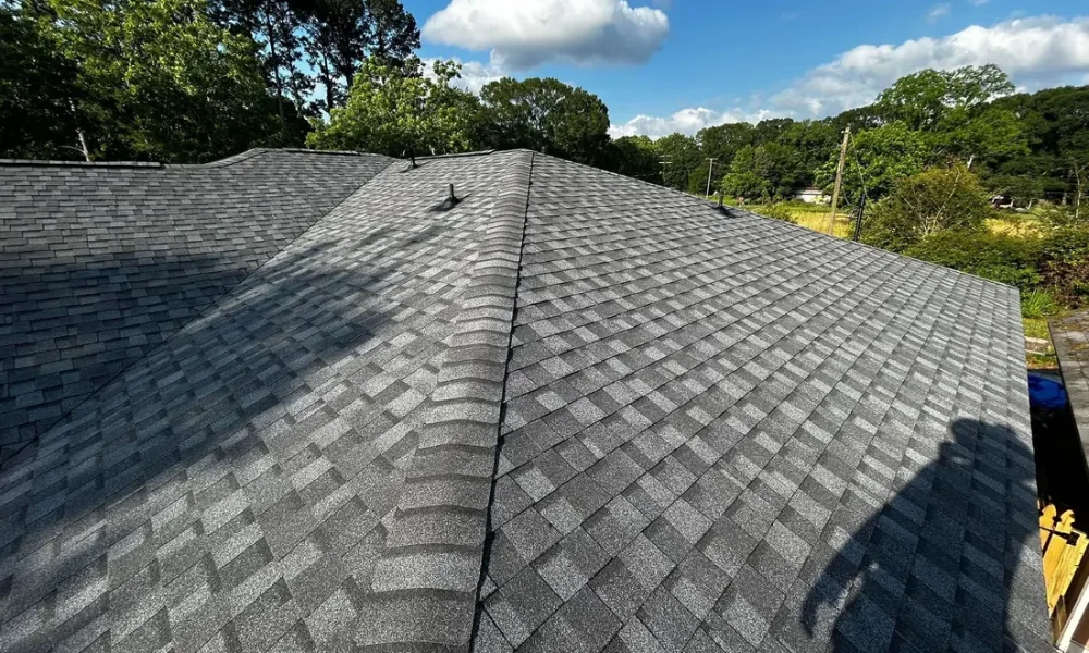 Completed architectural shingle roof in Slaughter, Louisiana, installed by Roof Rescue