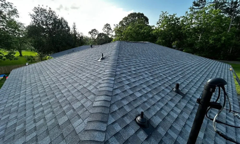Completed architectural shingle roof in Slaughter, Louisiana, installed by Roof Rescue