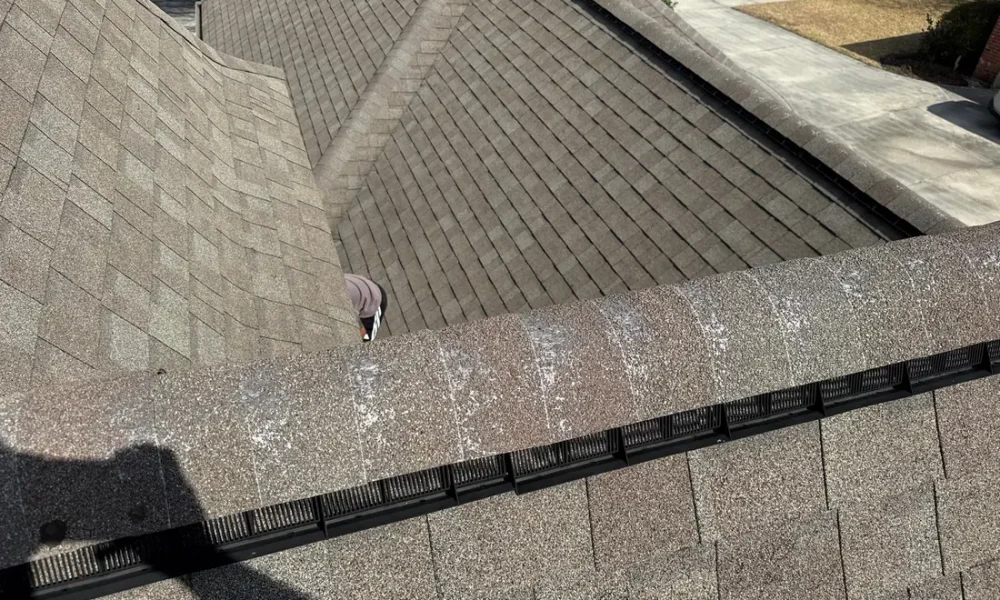 New shingles and ridge vent across roof planes in St. Gabriel, Louisiana