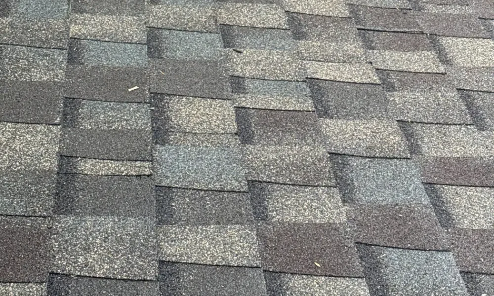 Roof vent set into new architectural shingles in Zachary, Louisiana