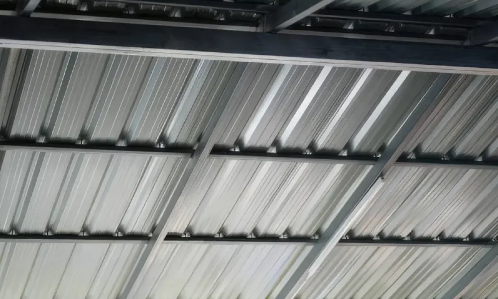 inside of carport with metal roofing applied gigapixel standard height 600px