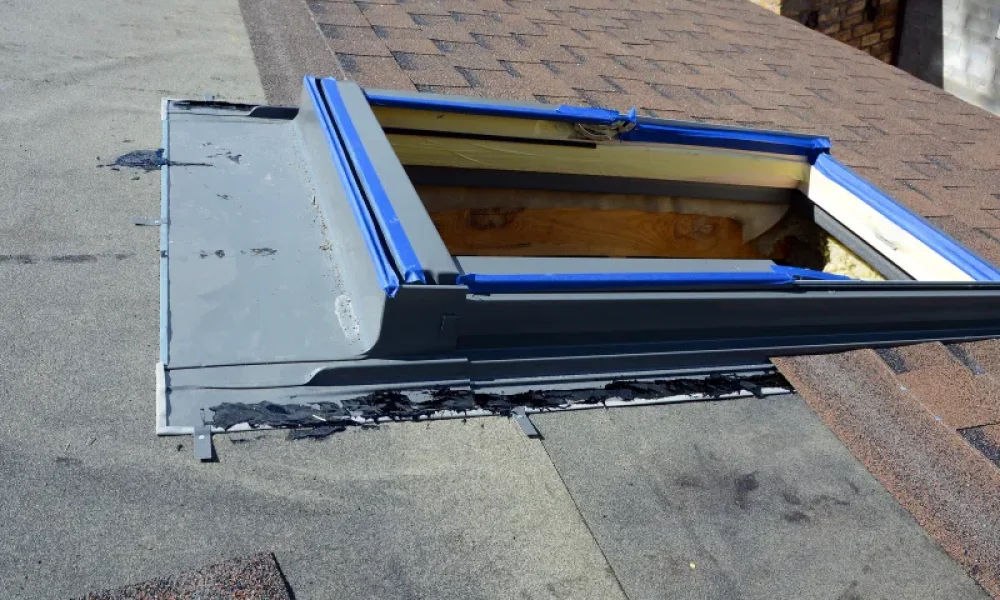 process of installing skylight in home