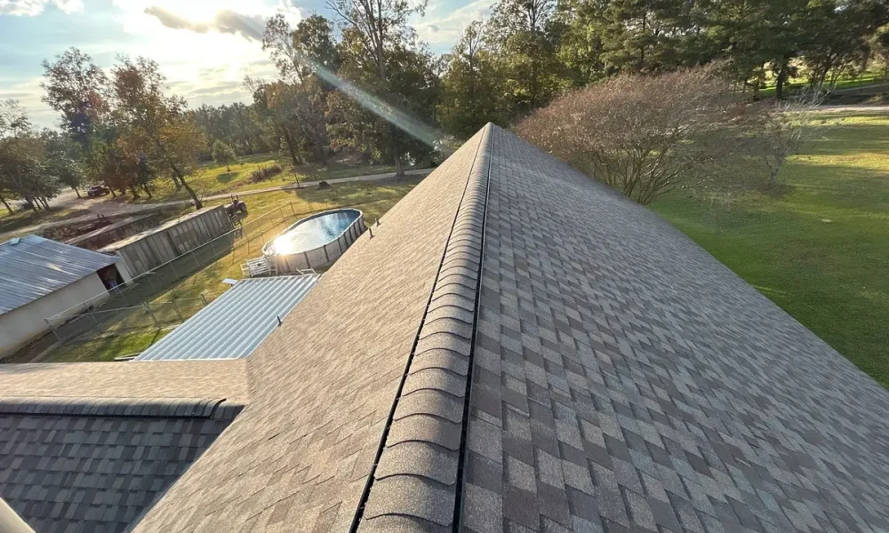 Finished hip and ridge on the completed Ethel roof replacement