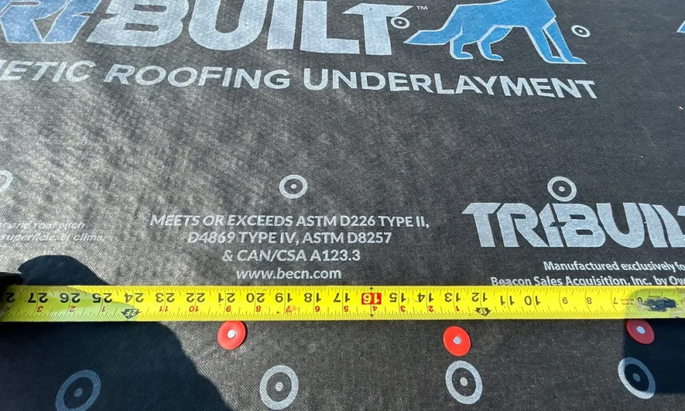 TriBuilt synthetic roofing underlayment installed over the decking in Slaughter, Louisiana