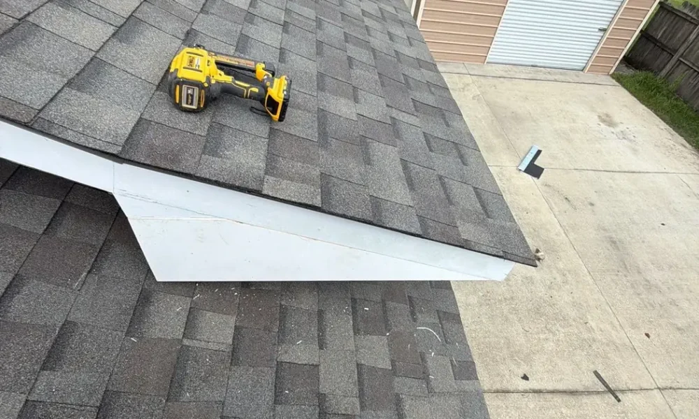 Roof Rescue crew installing new architectural shingles on a Zachary, Louisiana home